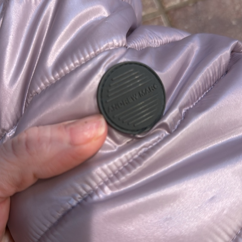 Andrew Mark Lavender Reversible Puffer Coat View 4
